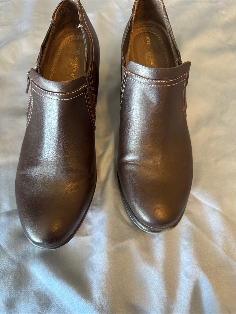 Women's Brown Leather Slip-On Dress Shoes